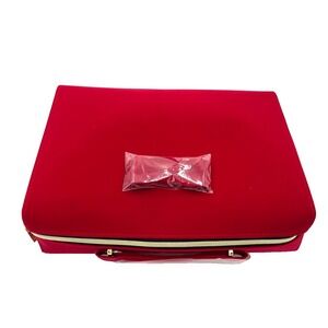 Estee Lauder Red Velvet Like Beauty Makeup Bag Travel Case New